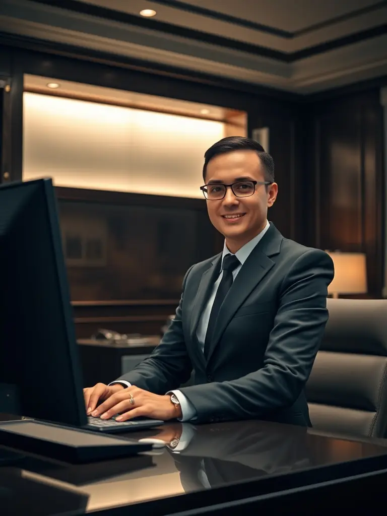 A concierge answering a call at night, illustrating the 24/7 availability of Elite France Journeys's services.